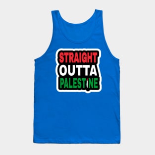 Straight Outta Palestine - Map - Sticker - Front Tank Top